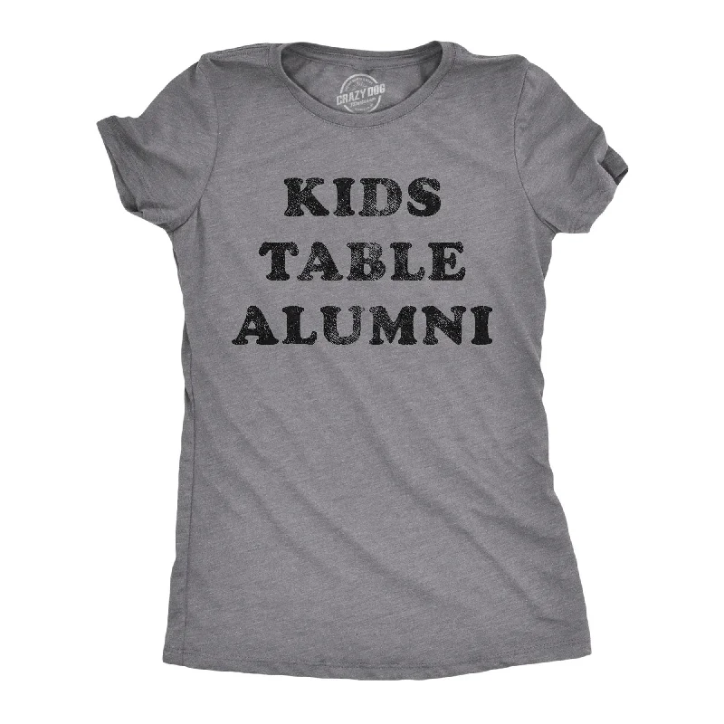 Distressed Women T Shirt with a Laid - Back AestheticKids Table Alumni Women's T Shirt