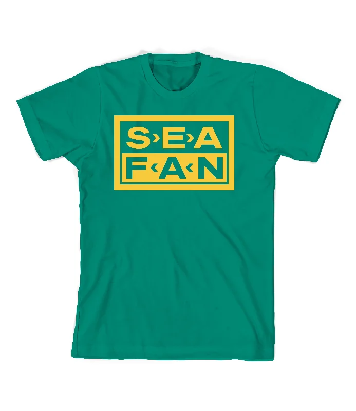 Crew Neck Women T Shirt with a Timeless DesignSEA FAN Green w/Yellow