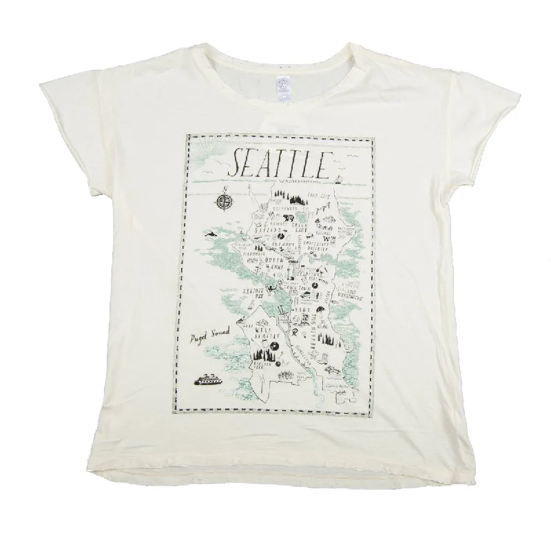 Sleeveless Women T Shirt for Summer ComfortSeattle Map Vintage Women's Shirt