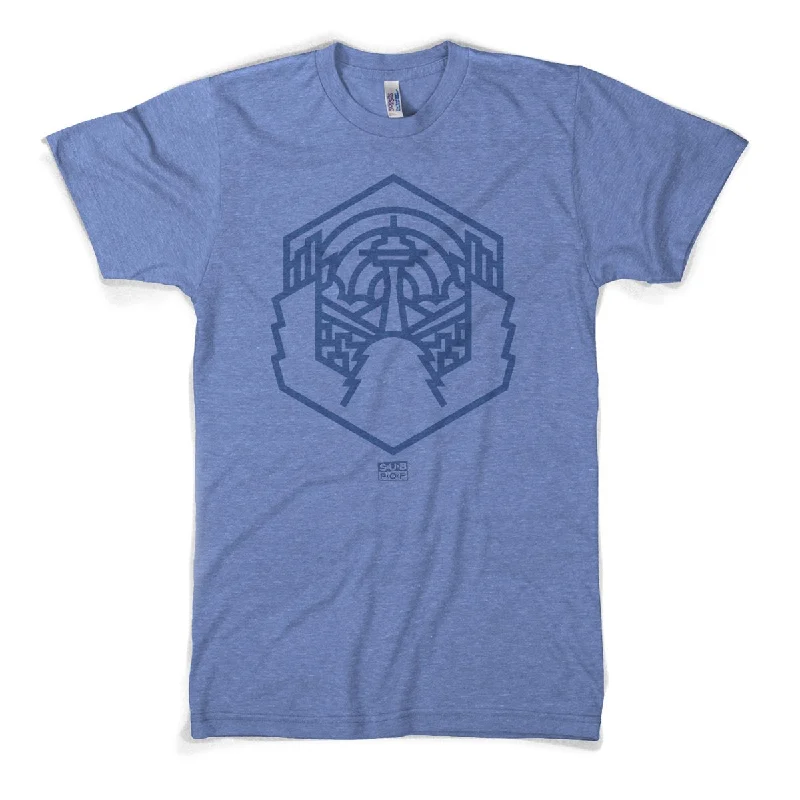 Sequined Women T Shirt for a Sparkly Night OutSub Pop Draplin Blue Sasquatch Shirt