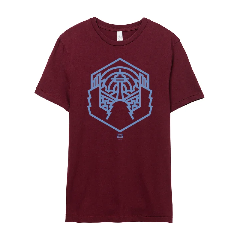 Sequined Women T Shirt for a Sparkly Night OutSub Pop Draplin Maroon Sasquatch Shirt