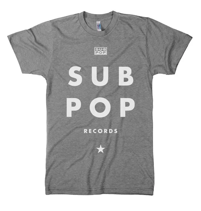 Crop Top Women T Shirt to Pair with High - Waisted BottomsSub Pop Futura Grey Shirt