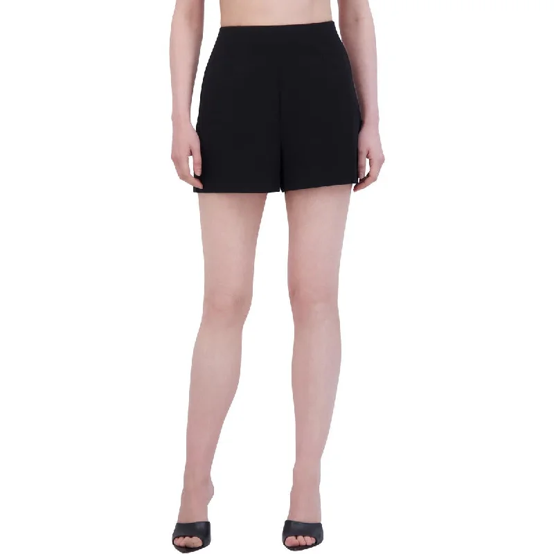 Womens Pintuck Dressy High-Waist Shorts