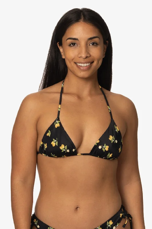 Sustainable women swimwear made from recycled materials for eco - conscious beachgoersKewalos Bikini Top - Lemon Drop