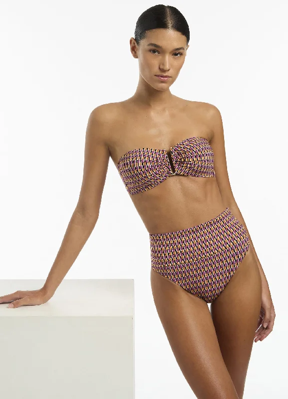 Neon - colored women swimwear to stand out on the beachLumiere Bandeau Top - Wine Cup