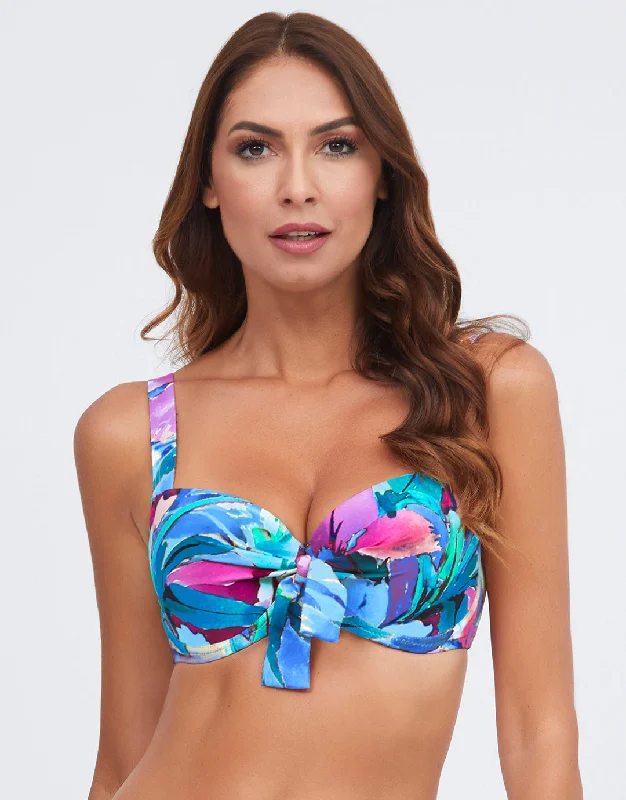 Monokini women swimwear with a unique one - piece - meets - bikini designMalena Balcony Bikini Top - Turquoise