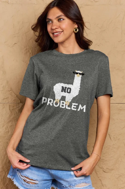 NO PROBLEM Graphic Cotton Tee